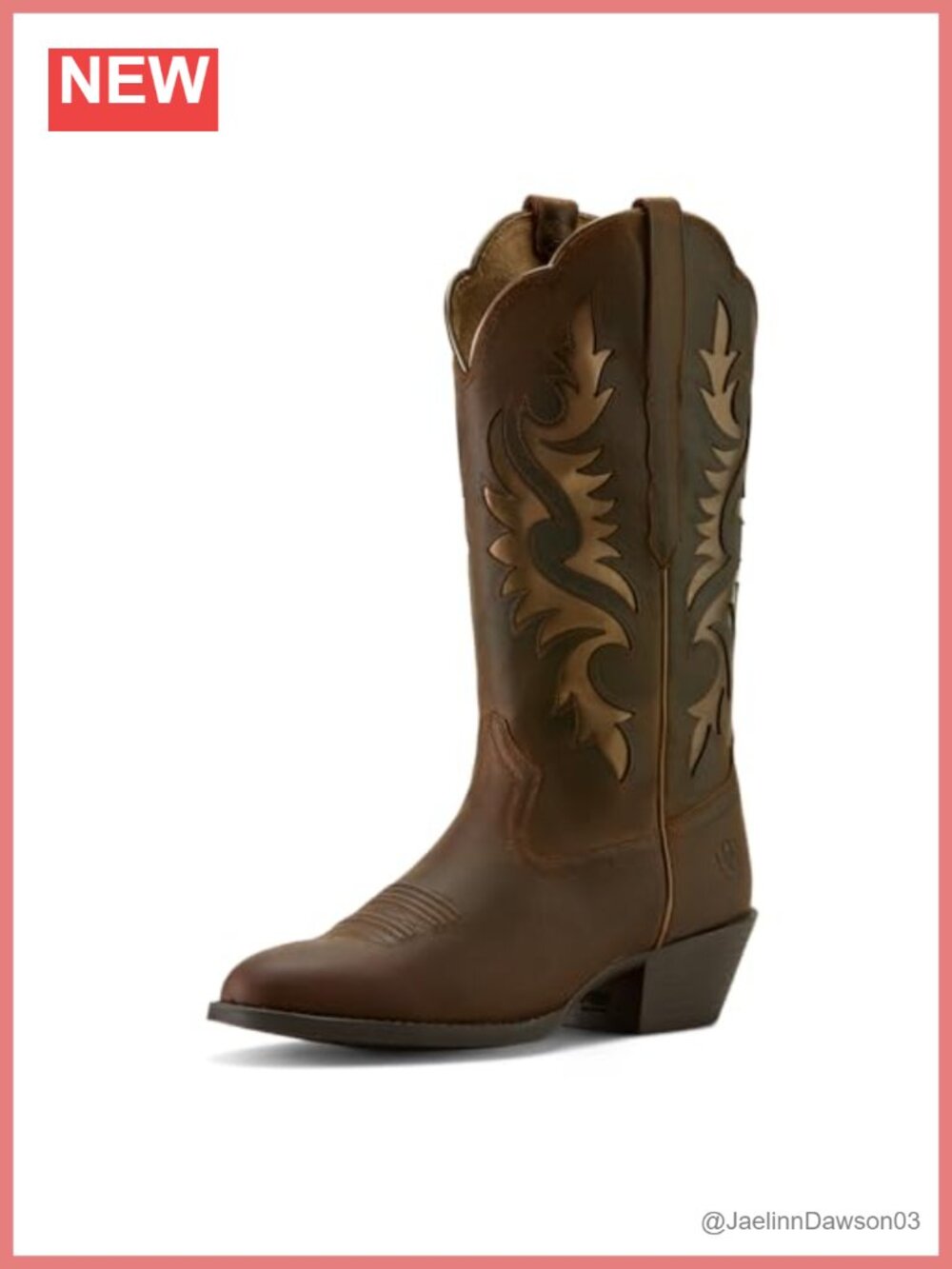Ariat Heritage Retro R Toe Western Boots Leather Pull-On Casual